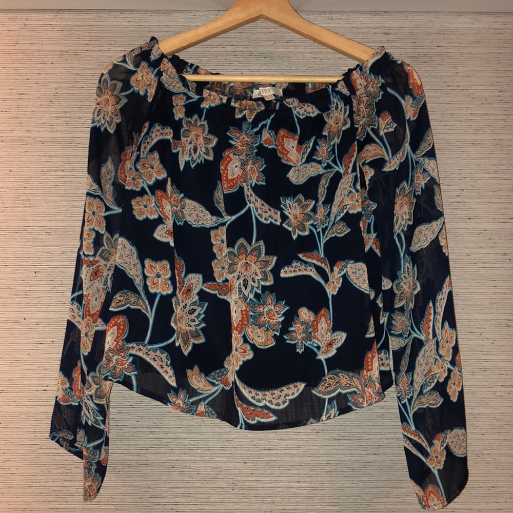 Love Fire Paisley Off-the shoulder Top